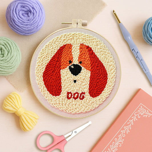 Spaniel Hug-Punch Needle Kit