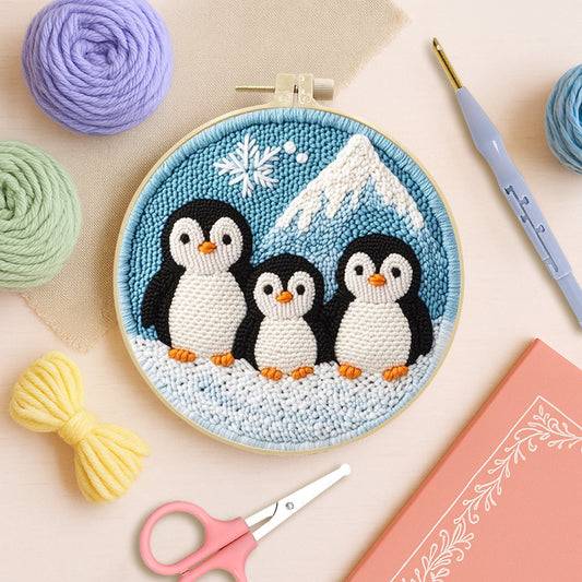 Penguin Trio-Punch Needle Kit
