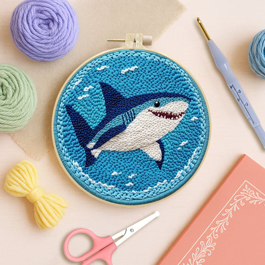 Ocean Shark-Punch Needle Kit