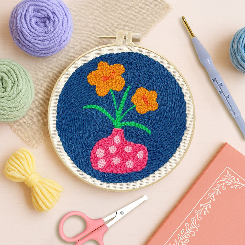 Midnight Blooms -Punch Needle Kit