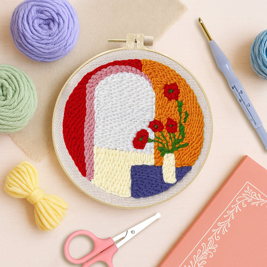 Sunlit Arch Vase -Punch Needle Kit