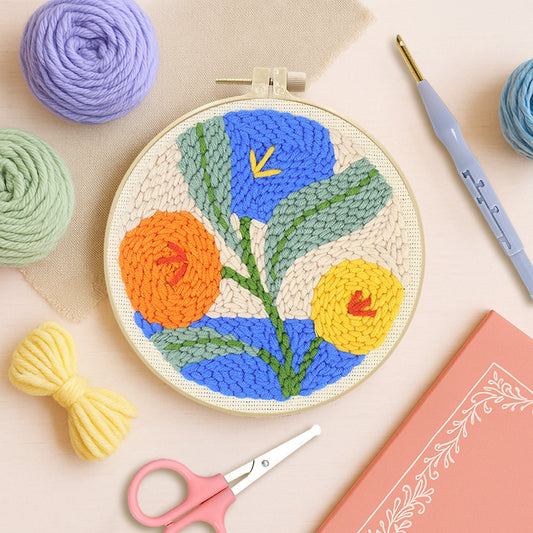 Floral-Tapestry -Punch Needle Kit