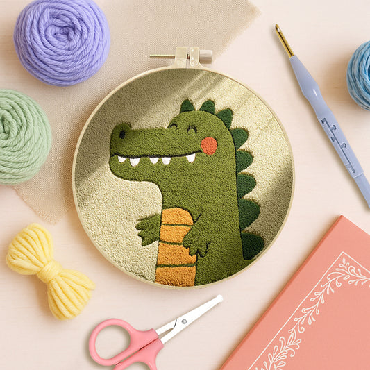 Cheerful Croc-Punch Needle Kit