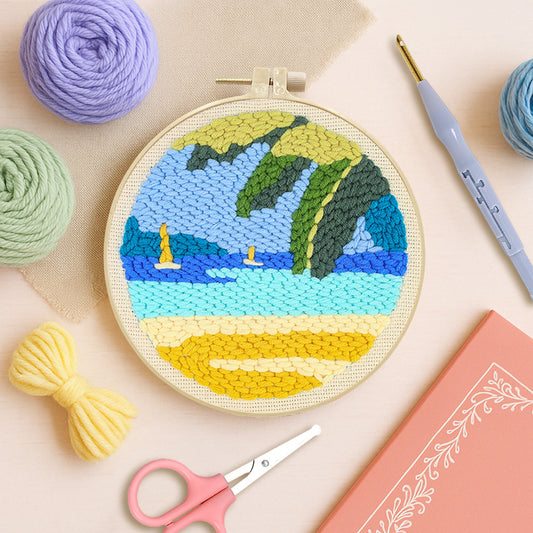 Azure Bay-Punch Needle Kit