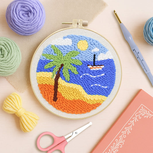 Sunlit Cove-Punch Needle Kit