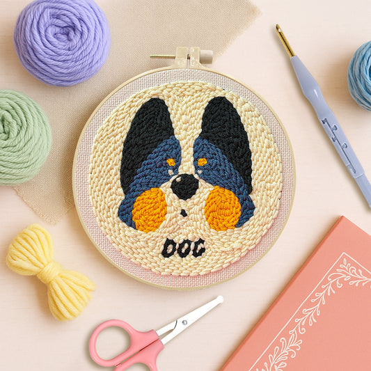 Pit Pup Cheer-Punch Needle Kit