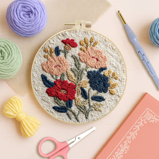Cottage Garden Bouquet-Punch Needle Kit