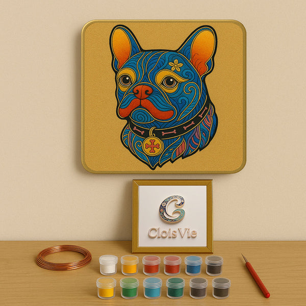 Französische Bulldogge – Cloisonné Kit