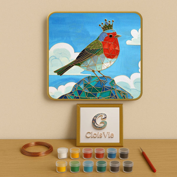 Pixel-Rotkehlchen - Cloisonné Kit