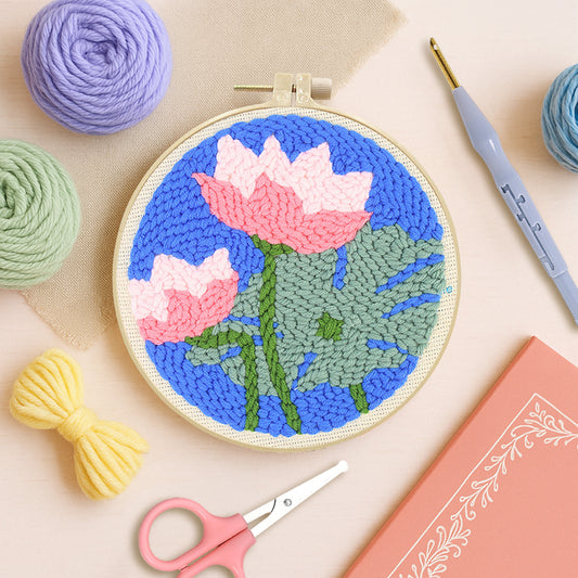 Lotus Grace -Punch Needle Kit