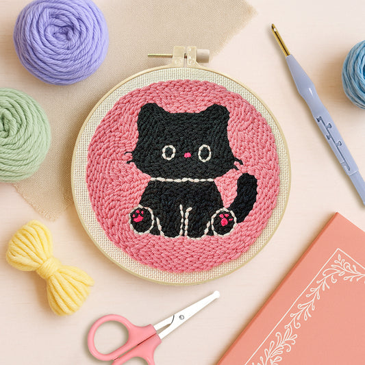 Midnight Meow-Punch Needle Kit