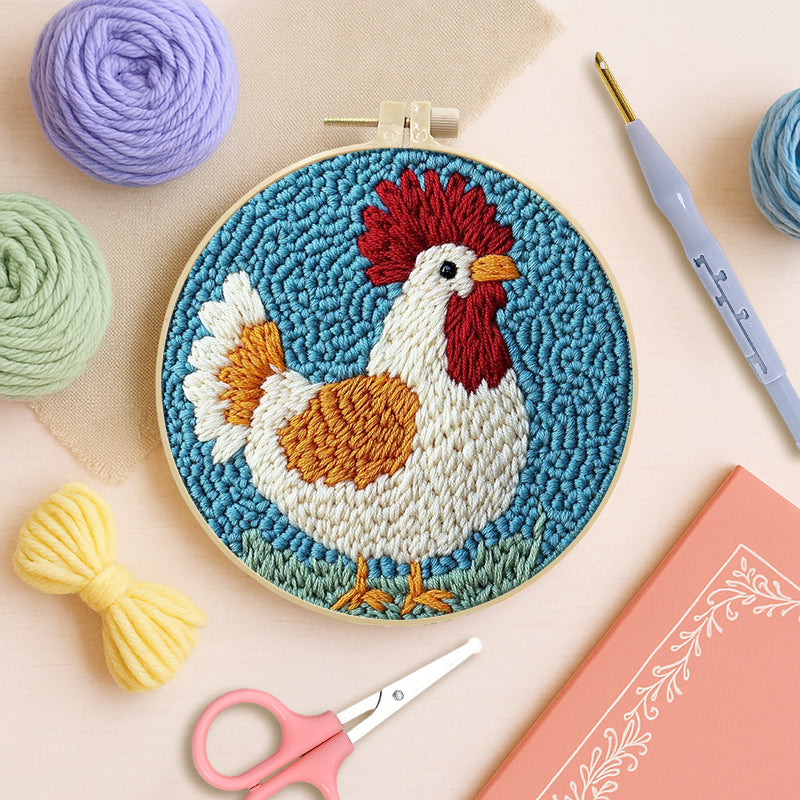 Morning Rooster-Punch Needle Kit
