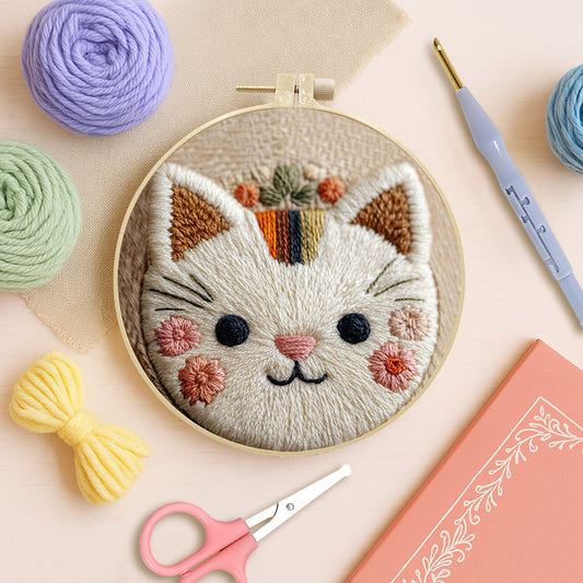 Blossom Kitty-Punch Needle Kit