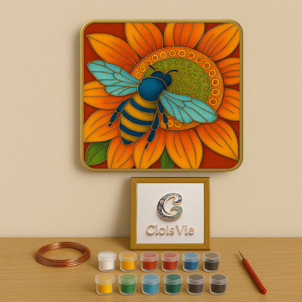 Bienen-Sonnenblume – Cloisonné Kit
