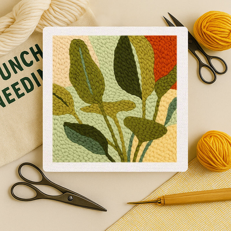 Abstract Green Leaves