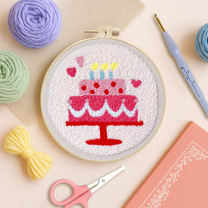 Make-a-Wish Cake Hoop-Punch Needle Kit