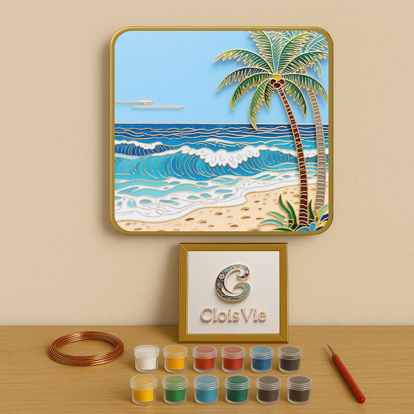 Palmen am Meer – Cloisonné Kit