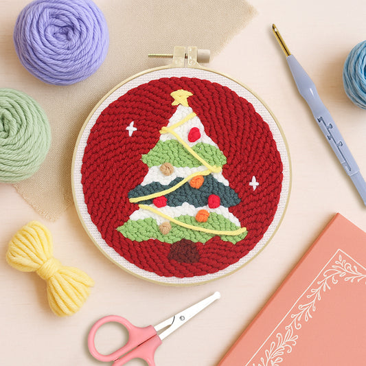 Twinkle Tree Hoop-Punch Needle Kit