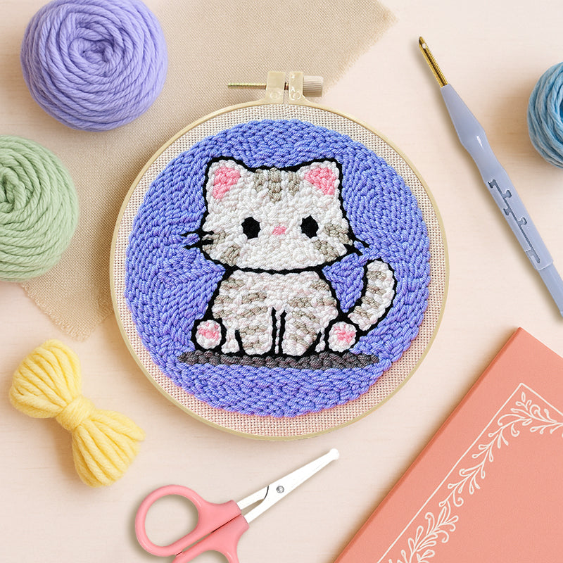 Silver Shorthair-Punch Needle Kit