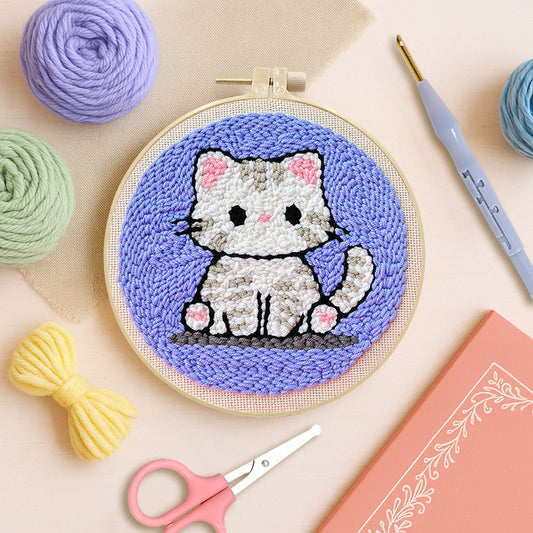 Silver Shorthair-Punch Needle Kit