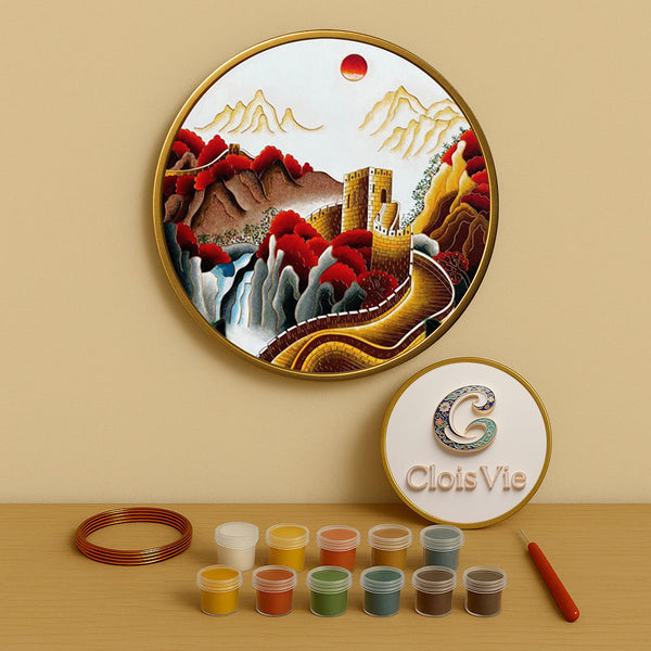 Chinesische Mauer in der Dämmerung - Cloisonné Kit