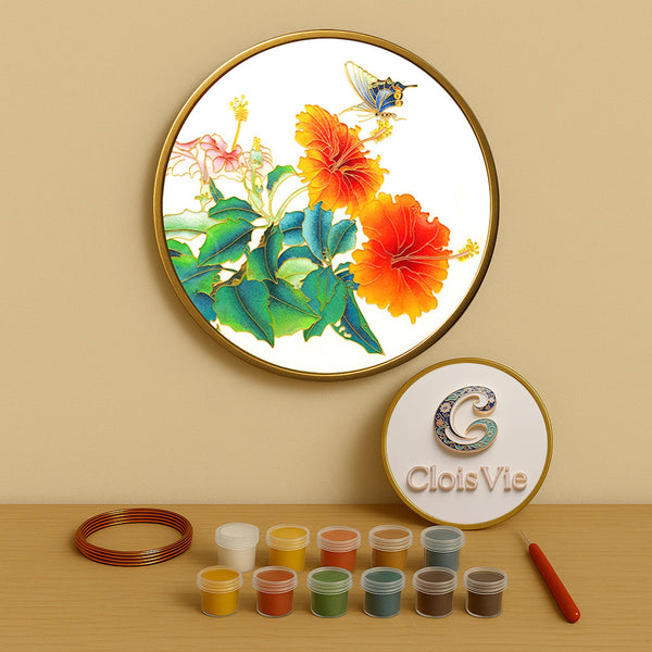 Schmetterling und Blume – Cloisonné Kit