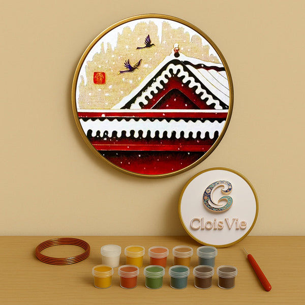 Schneefall über der Verbotenen Stadt - Cloisonné Kit