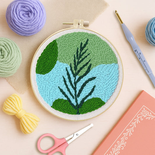 Serene Frond -Punch Needle Kit