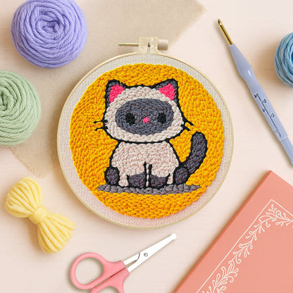 Mocha Siamese-Punch Needle Kit