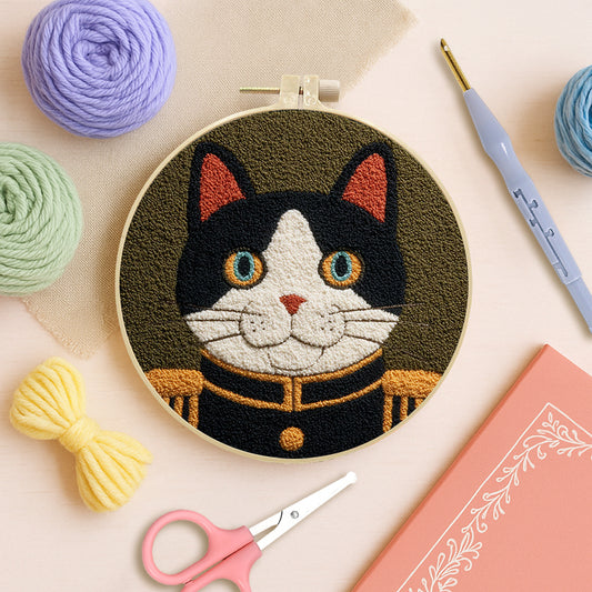 Admiral Whiskers-Punch Needle Kit