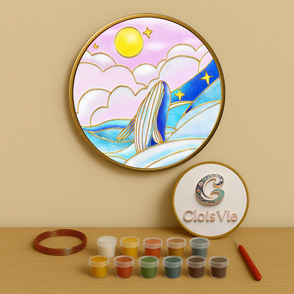 Rosa-Blaue Elster - Cloisonné Kit