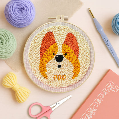 Corgi Joy -Punch Needle Kit