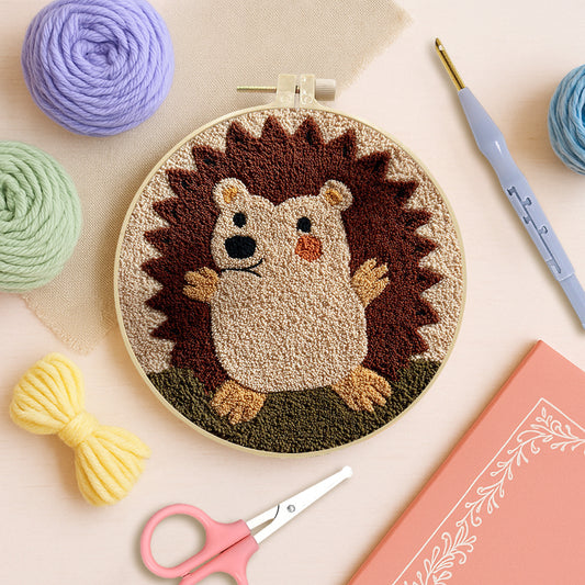Woodland Hedgehog-Punch Needle Kit