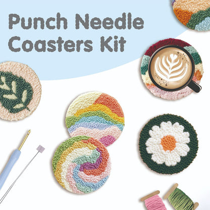 Cloud Drift-Punch Needle Coaster