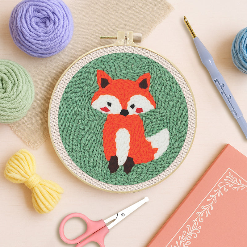 Cozy Fox-Punch Needle Kit