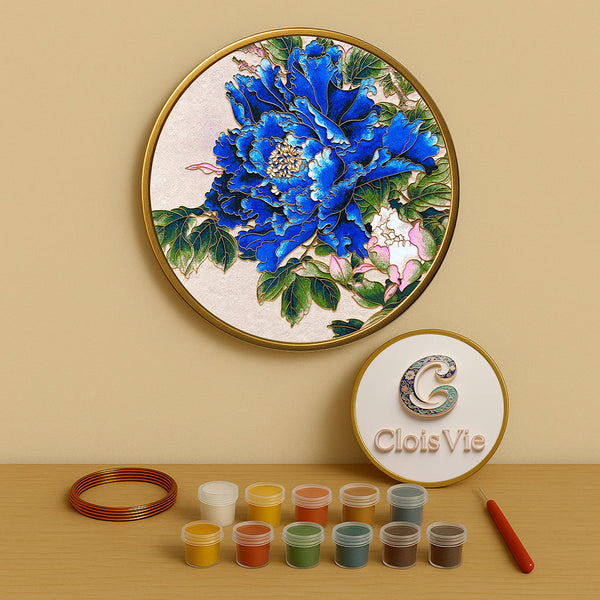 Blaue Pfingstrose – Cloisonné Kit