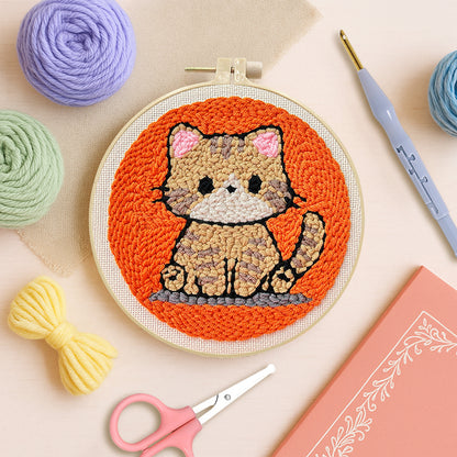 Golden Puff -Punch Needle Kit