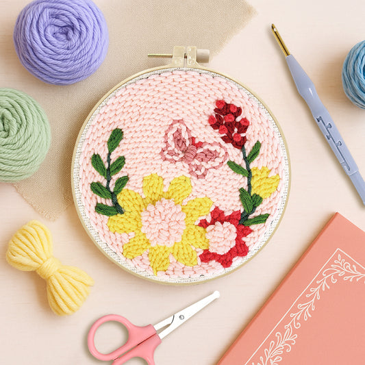 Butterfly Kiss -Punch Needle Kit