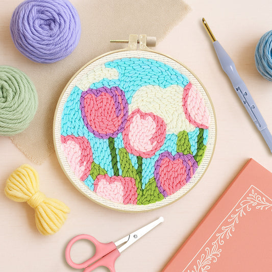 Golden Blossom -Punch Needle Kit