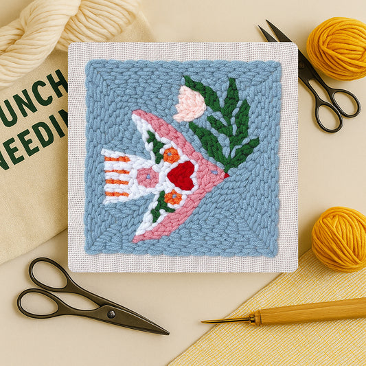 Peace Dove-Punch Needle Kit
