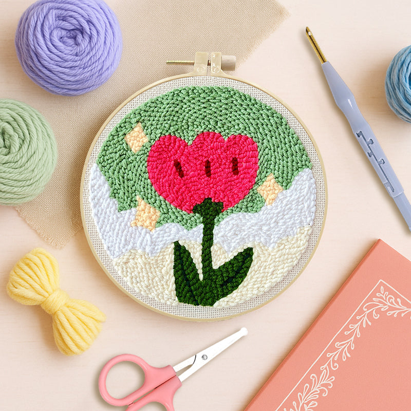 Spring Heart Tulip-Punch Needle Kit