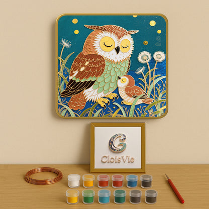 Schlafende Eule – Cloisonné Kit