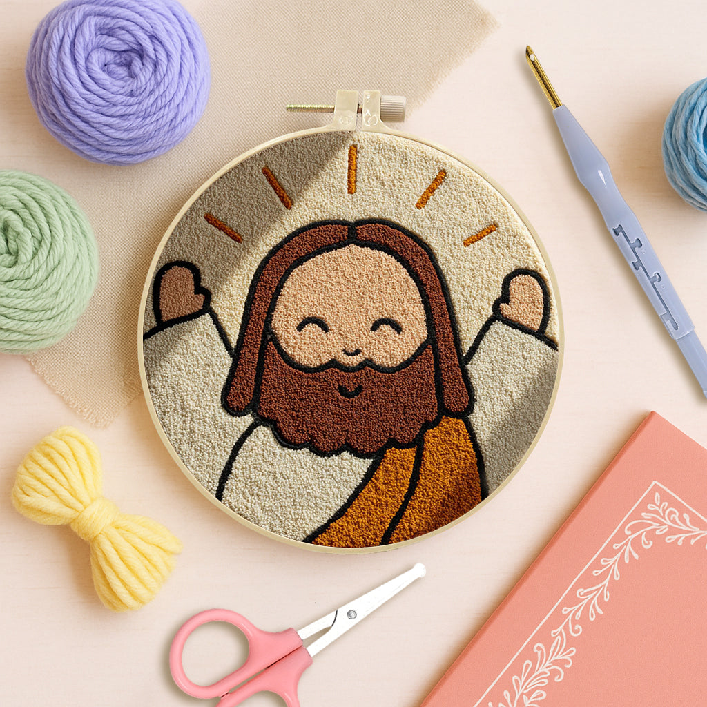 Joyful Blessing Jesus-Punch Needle Kit