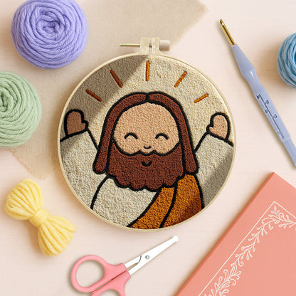 Joyful Blessing Jesus-Punch Needle Kit