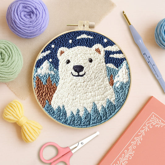Arctic Bear-Punch Needle Kit
