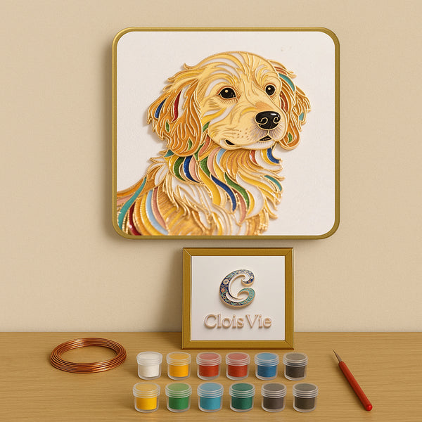 Süßer Golden Retriever – Cloisonné Kit