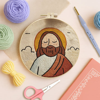 Serene Halo Jesus-Punch Needle Kit