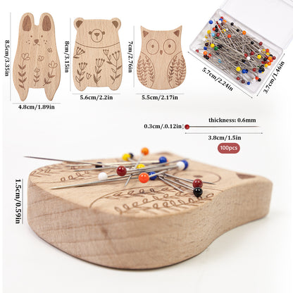 [Embroidery] Wooden Magnetic Needle Minder