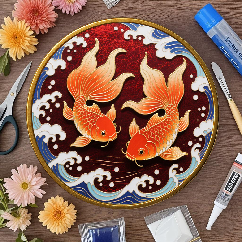 Zwei Goldfische – Cloisonné Kit