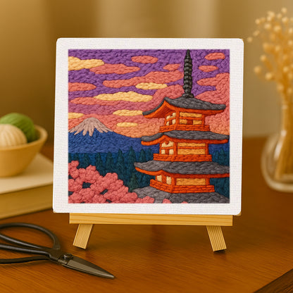 Pagoda and Mount Fuji